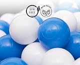 Straame Playballs Small Colourful Plastic Balls 200 Pack Blue White view 7