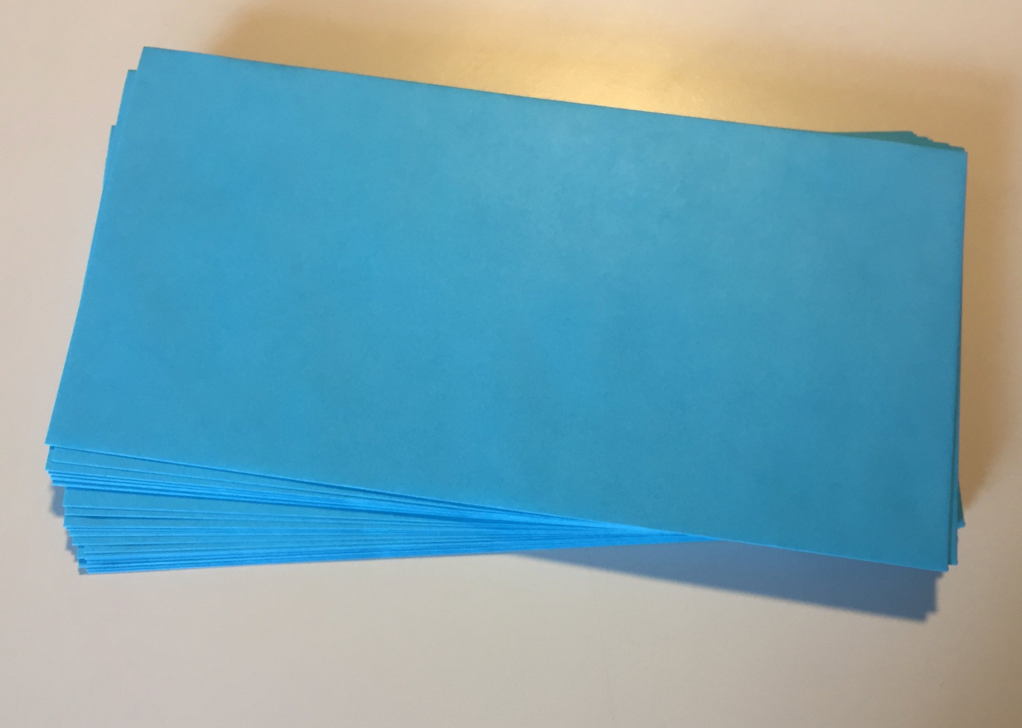 100 Envelopes, Intense Blue, Blue, Sky Blue, Baby Blue, Elco, 229 x 114 mm Peel and Seal, 100 g/m²