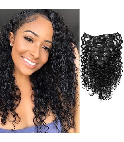 Amazon.com : 14inch 7 Pcs 120g Water Wave Curly Virgin  display picture 3
