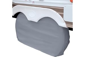 Classic Accessories Over Drive RV Dual Axle Wheel Cover, Wheels up to 27"DIA, White