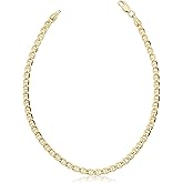 Solid 14k Yellow Gold Mariner Link Bracelet for Men and Women (3.4 mm, 8.5 inch)