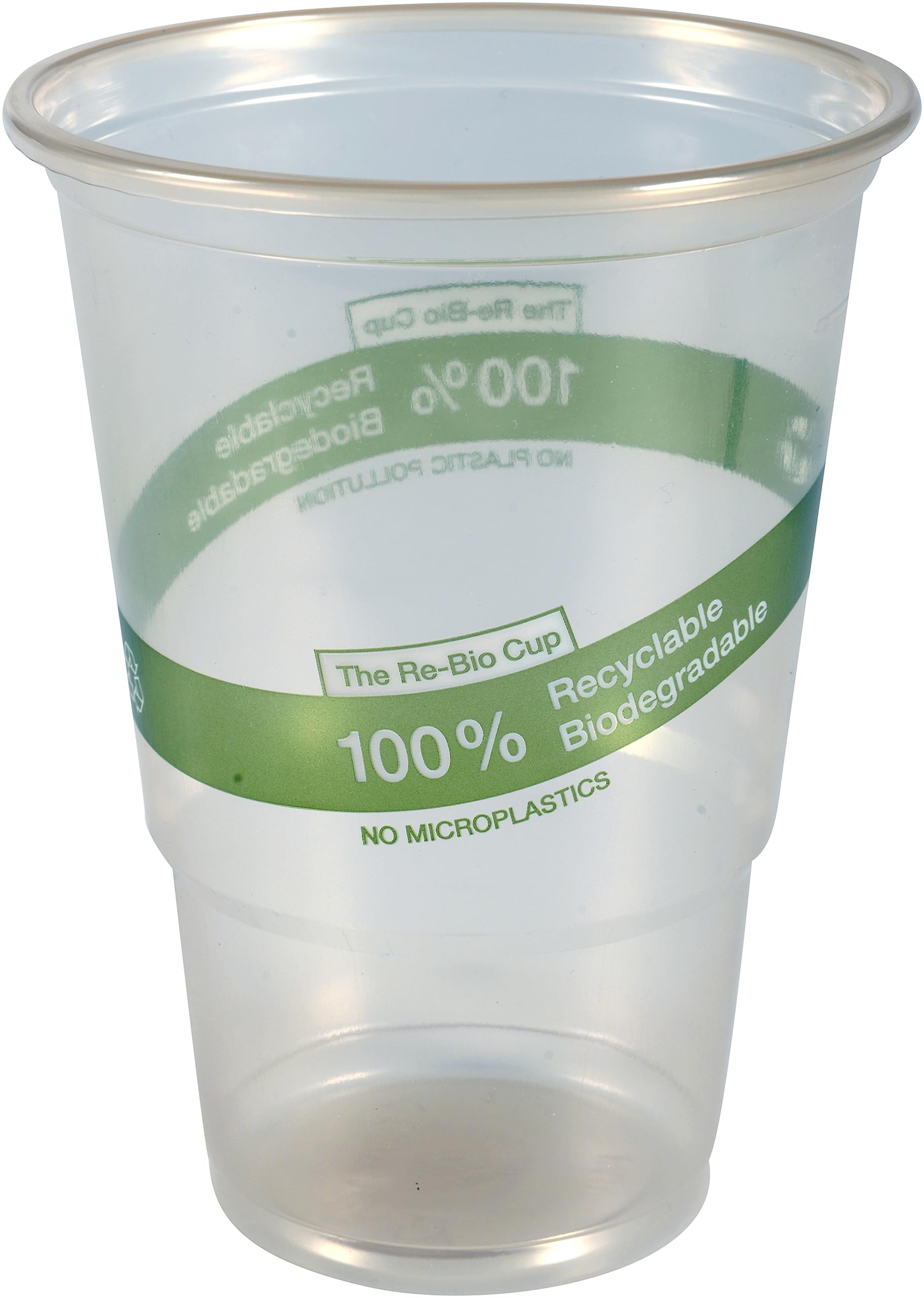 ABENA Gastro-Line Re-Bio Drinking Cup, 100% Biodegradable In Just One-Year Outdoors, Disposable Plastic Cups That Are Better For The Environment Than Alternatives - Clear PP, 50cl (50 PK)