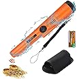 Metal Detector Pinpointer,Fully Submersible Waterproof IP68 Handheld Pin Pointer Wand, Search Treasure Pinpointing Finder Probe with 9V Battery for Adults, Kids