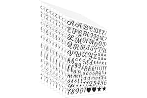 10 Sheets Letter Stickers Alphabet Stickers, 0.5 inch Self Adhesive Vinyl Letters Numbers Kit, YTPZCL Mailbox Numbers Sticker for Mailbox, Signs, Window, Door,Cars,Trucks,Business,Address Number
