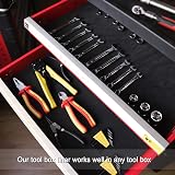 CASOMAN 16 inch Black Tool Box Liner Drawer Mat Anti Slip EVA 6ft Long view 3