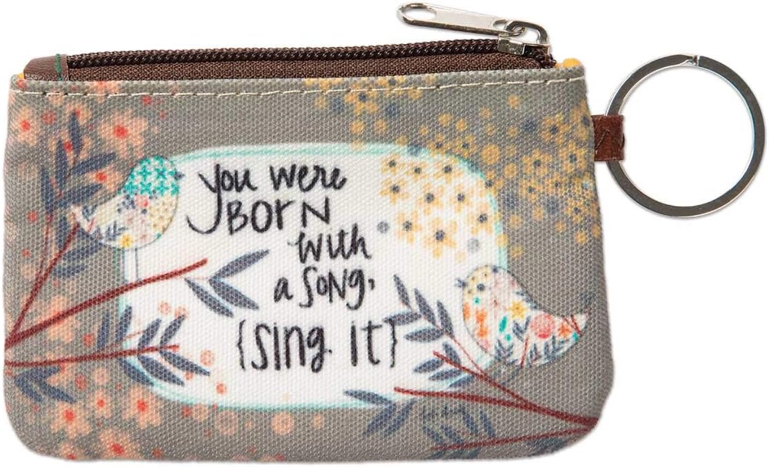 Brownlow Gifts Simple Inspirations Zippered Slim Wallet with Keychain and ID Window, 5 x 3.5-Inches, Love You More: Home & Kitchen