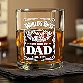 Daddy’s Sippy Cup Dad Whiskey Glass 12oz -Best Dad Ever Gifts-Funny Dad Birthday Gift