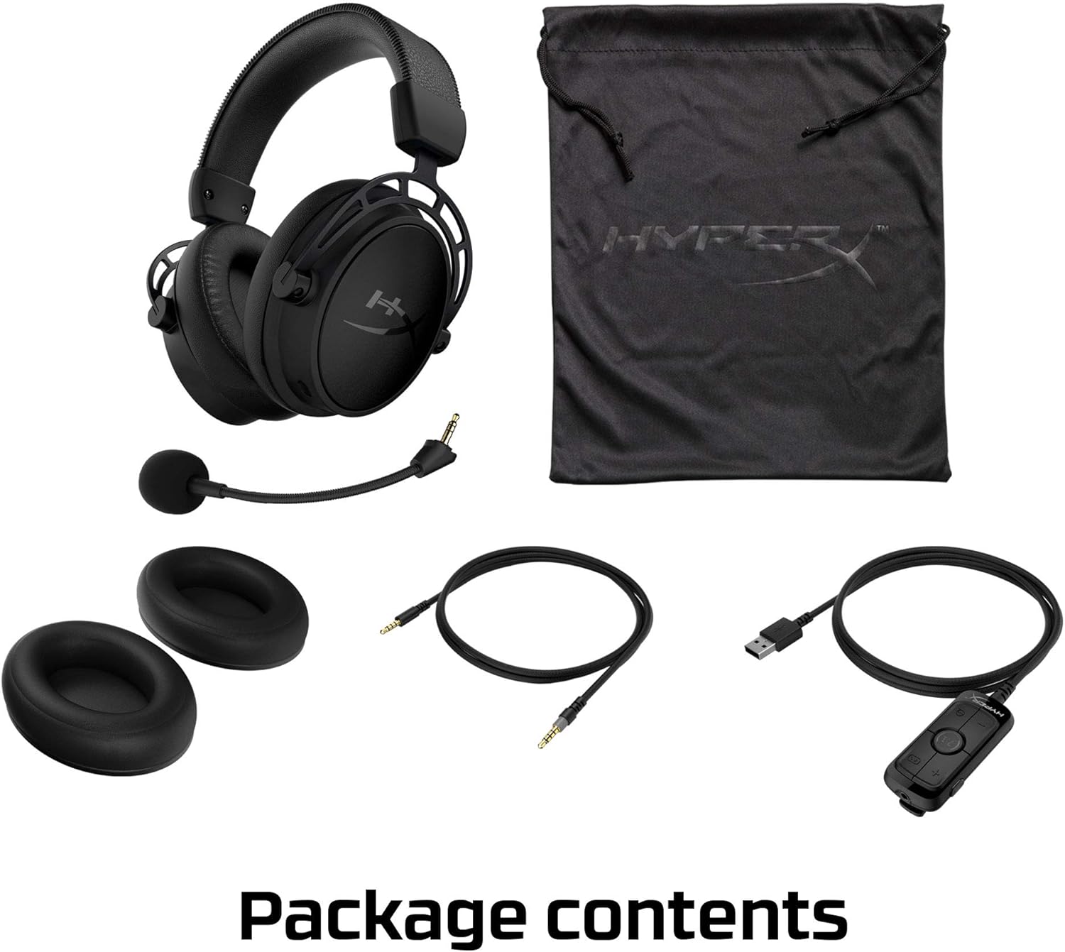 HyperX Cloud Alpha S - PC Gaming Headset, 7.1 Surround Sound, Adjustable Bass, Dual Chamber Drivers, Breathable Leatherette, Memory Foam, and Noise Cancelling Microphone - Blackout (HX-HSCAS-BK/WW): Computers & Accessories