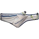 Nathan Peak Running Hydration Waist Pack Belt w/ Speed Draw Flask Water Bottle, 18oz/535 ml Push/Pull Race Cap, Expandable Zippered Stretch Pocket