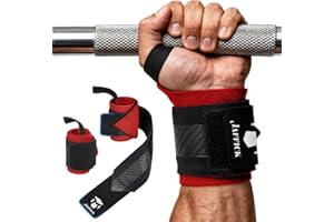 Jaffick Double-Layer Reinforced Wrist Wraps for Weightlifting - Men & Women, Thumb Loop Design for Powerlifting, Crossfit, Bodybuilding, Deadlifting - Fits Both Hands