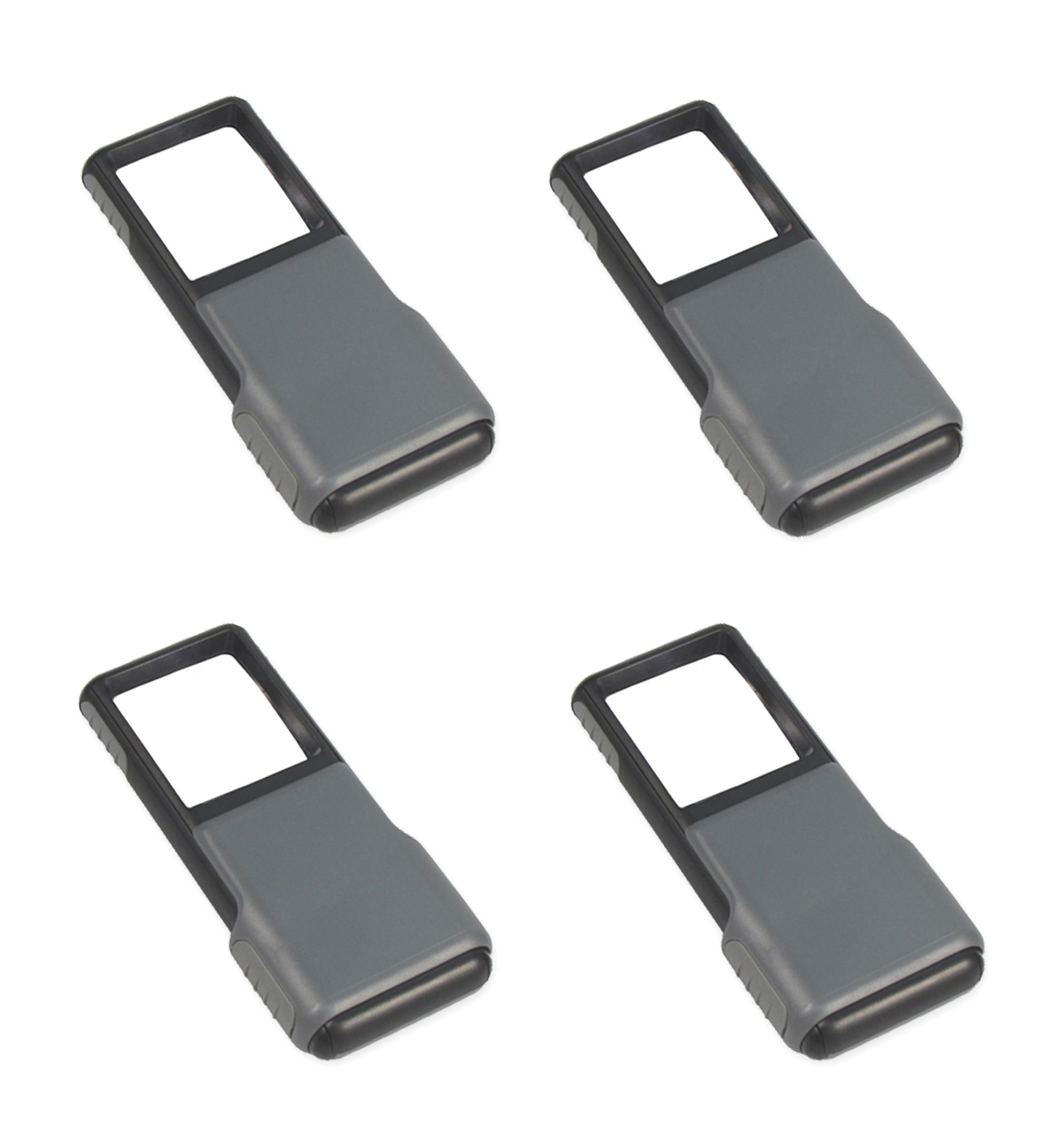 Carson Slide-Out Magnifier, Acrylic, Gray, Pack of 4