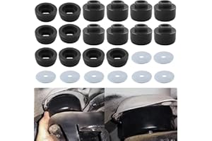 VVORHSBELL 7-141 Body Mount Bushing Kit Compatible with 1999-2014 Chevy Silverado & Sierra 1500/2500 2WD/4WD Polyurethane, Body Cab Mount Bushing Kit Black