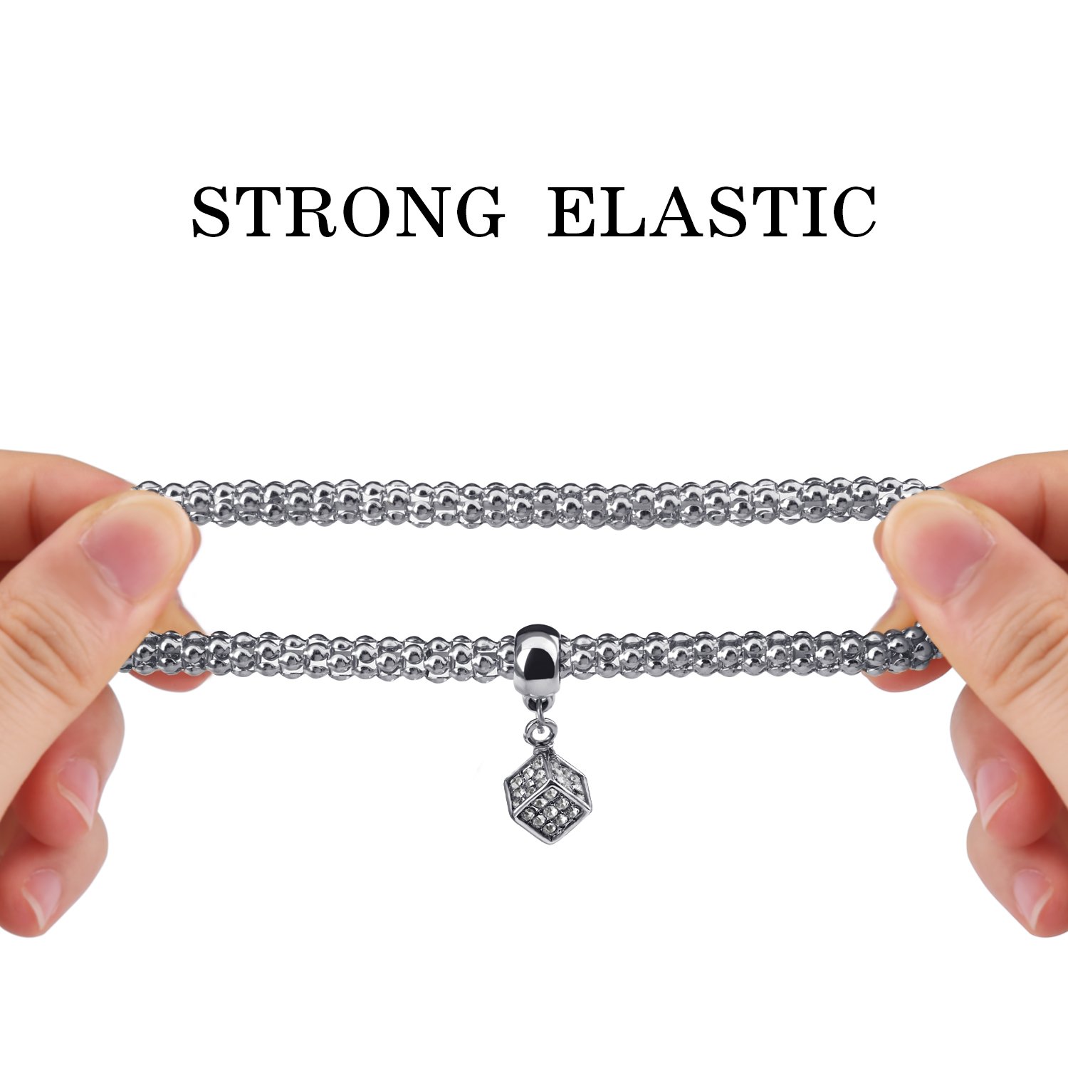 Zircon Stoppers Macrame Bracelet,UHIBROS Multicolor Crystal Unisex Adjustable Fashion Braid Bracelet Beads Braiding Bangle (CZ Charm Bracelet)