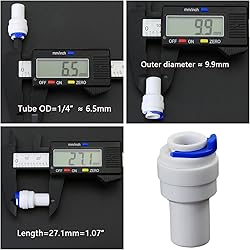 1/4" PE Hose Cap with OD Push-In Quick-Connect Seal