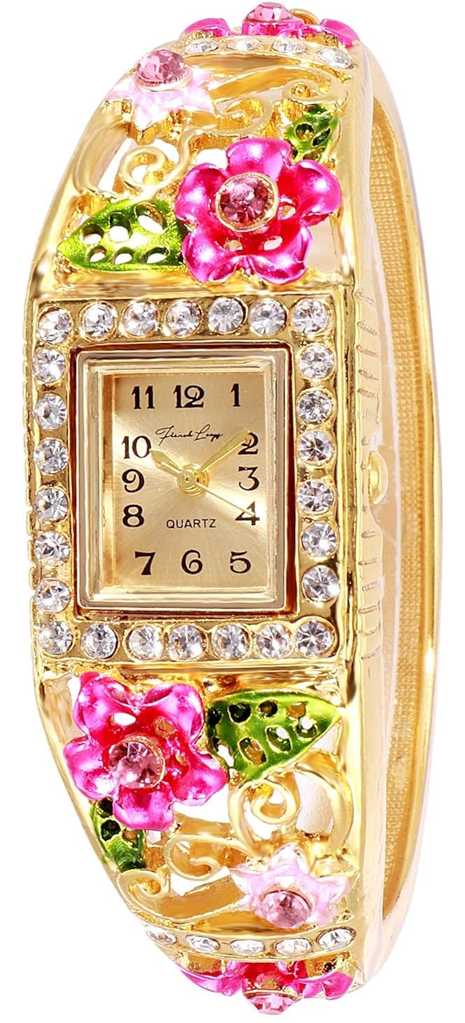 Buy French Loops Flower Bouquet Gold Showered Ethnic Bracelet Watch At Amazon In