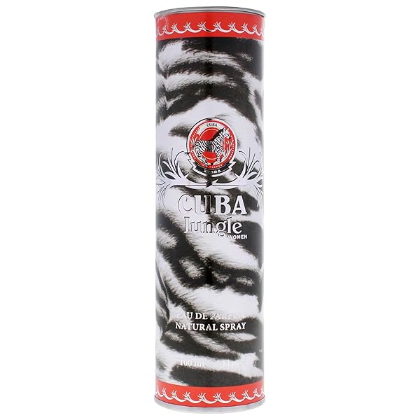 CUBA JUNGLE ZEBRA BY CHAMPS FOR WOMEN. EAU DE PARFUM SPRAY 3.3 OZ.