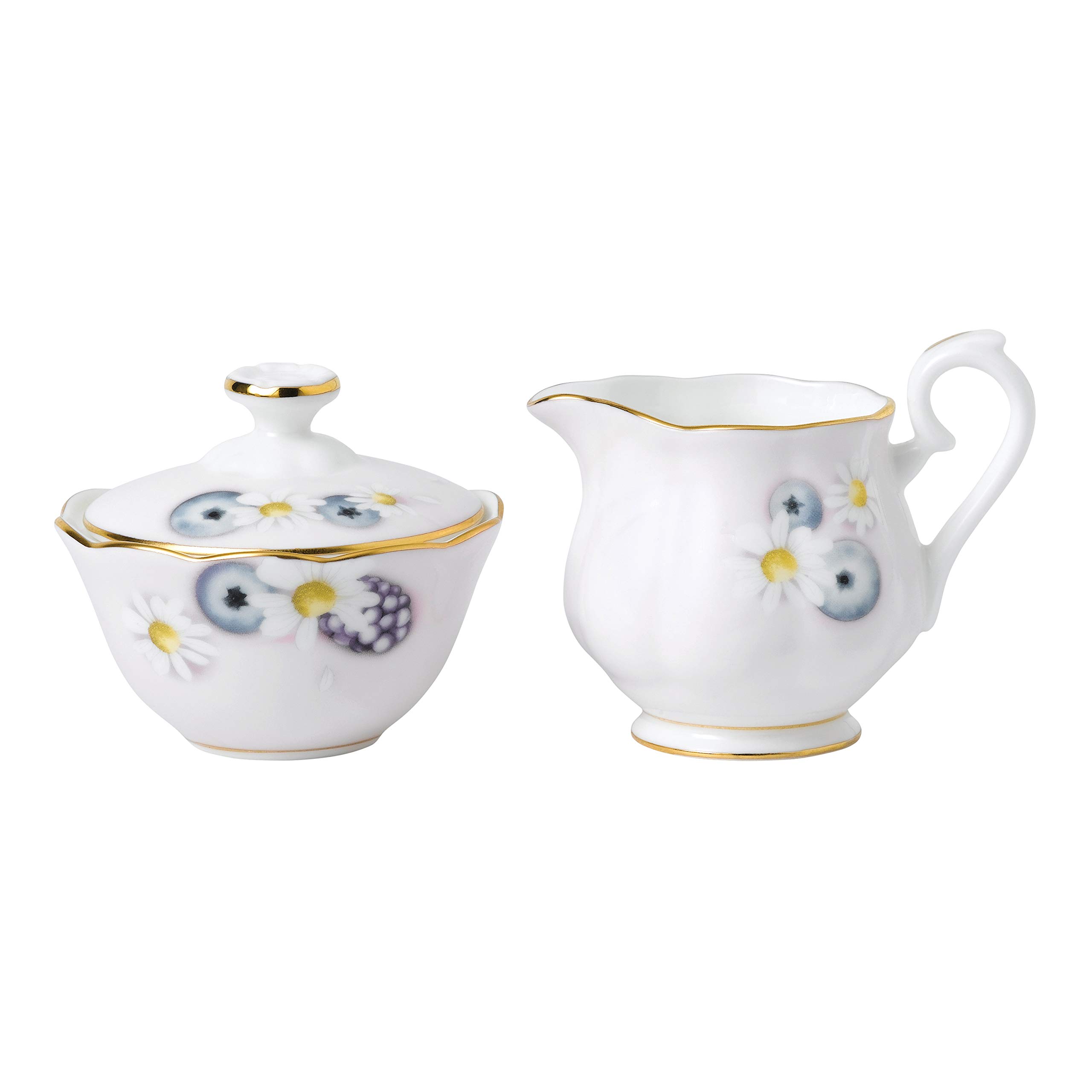 Royal Albert Alpha Foodie 40033682 Mini Sugar 90ml & Cream 150ml, Pink, Fine Bone China