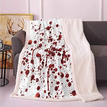 Amazon Com Bloody Couch Throw Blanket Splashes Of Blood Grunge