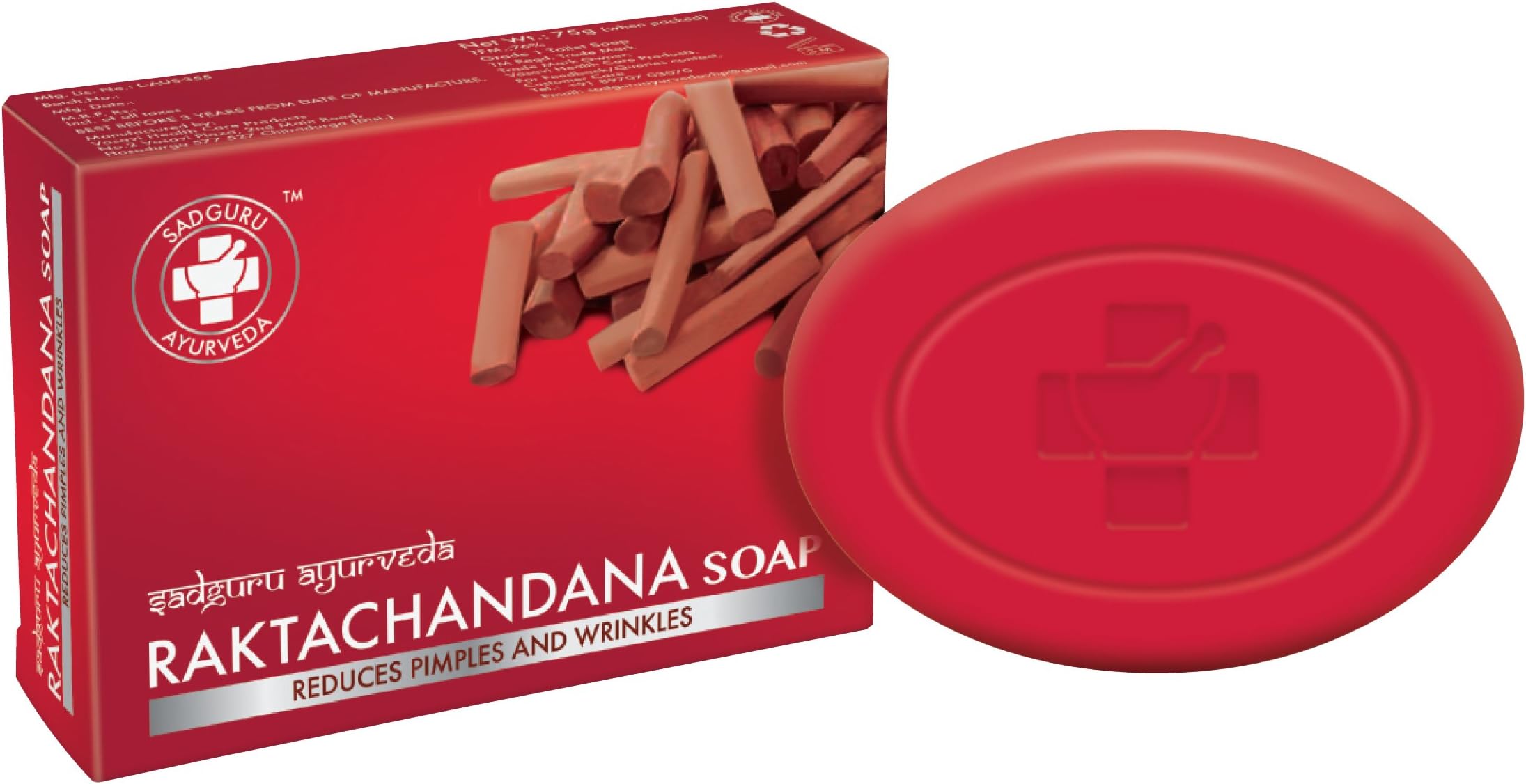Sadguru Ayurveda Rakta Chandana Soap (75 Grams) (Pack Of 6)