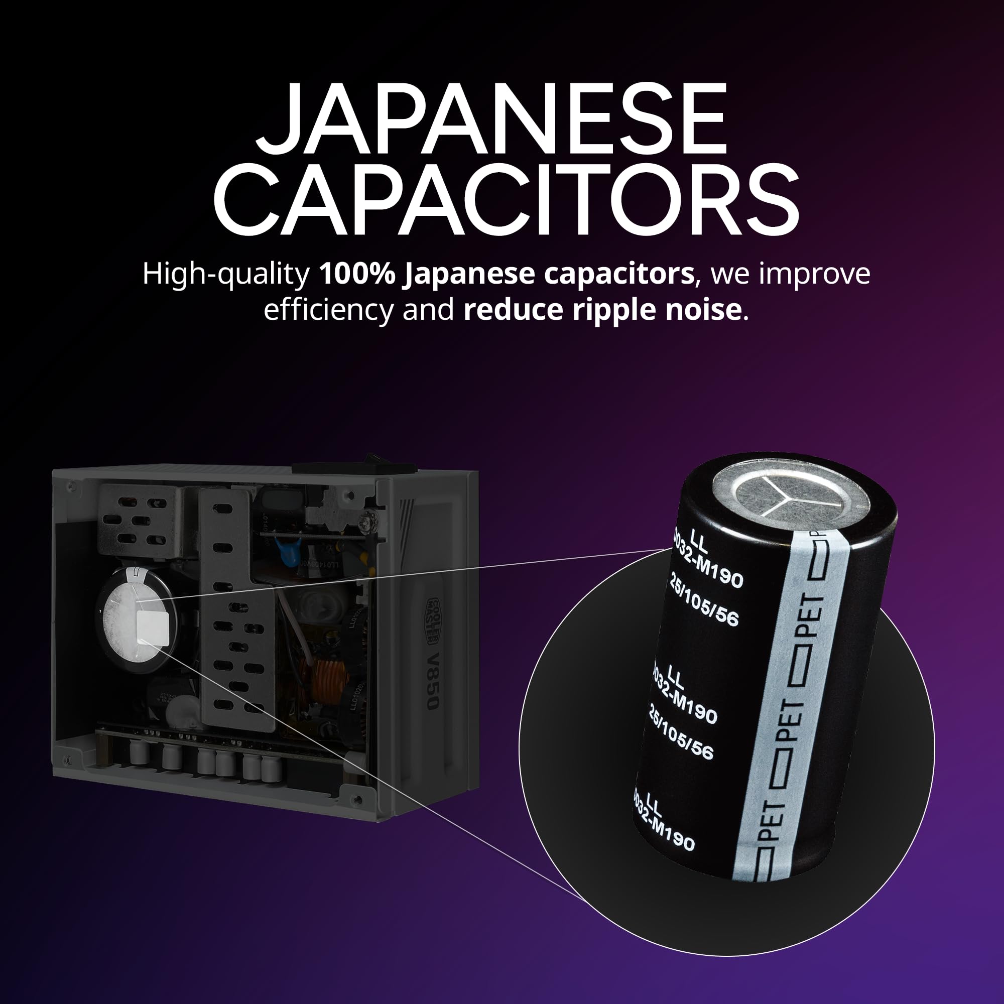 Cooler Master V850 Sfx Gold White Edition Full Modular, 850W, 80+ Gold Efficiency, Atx Bracket Included, Quiet Fdb Fan, Sfx Form Factor, 10 Year Warranty - View 9