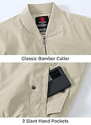 BGOWATU Men's Jacket Windproof Quilted Bomber