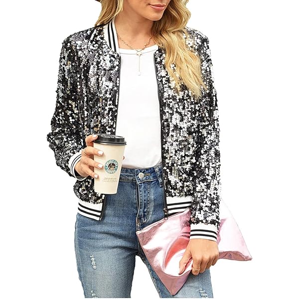 Amazon.com: Hoibmasp Womens Vintage Sequin Jacket Open Front
