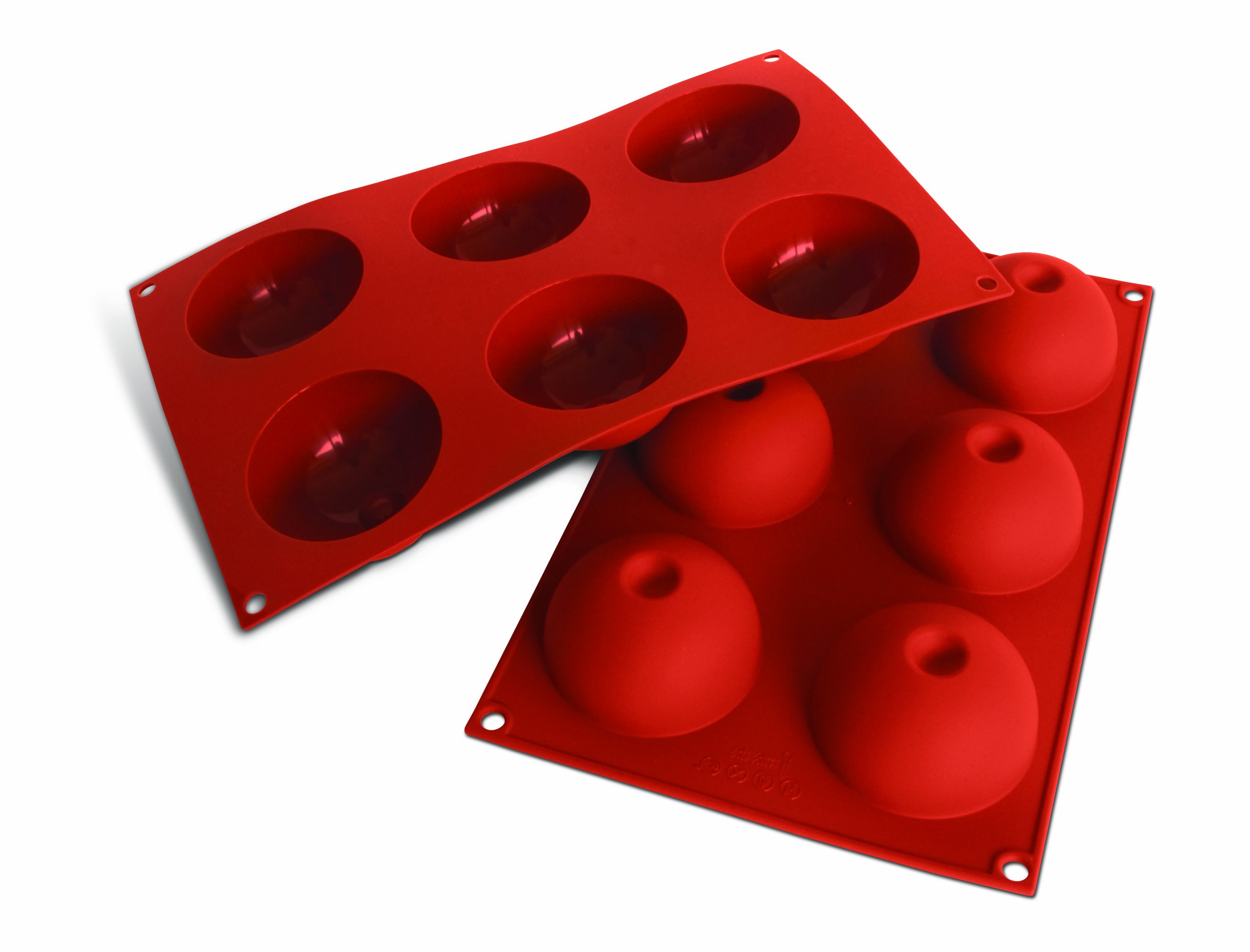 Silikomart - SF086 Hemisphere with Hole - Silicone Mould Ø75 H 40 MM