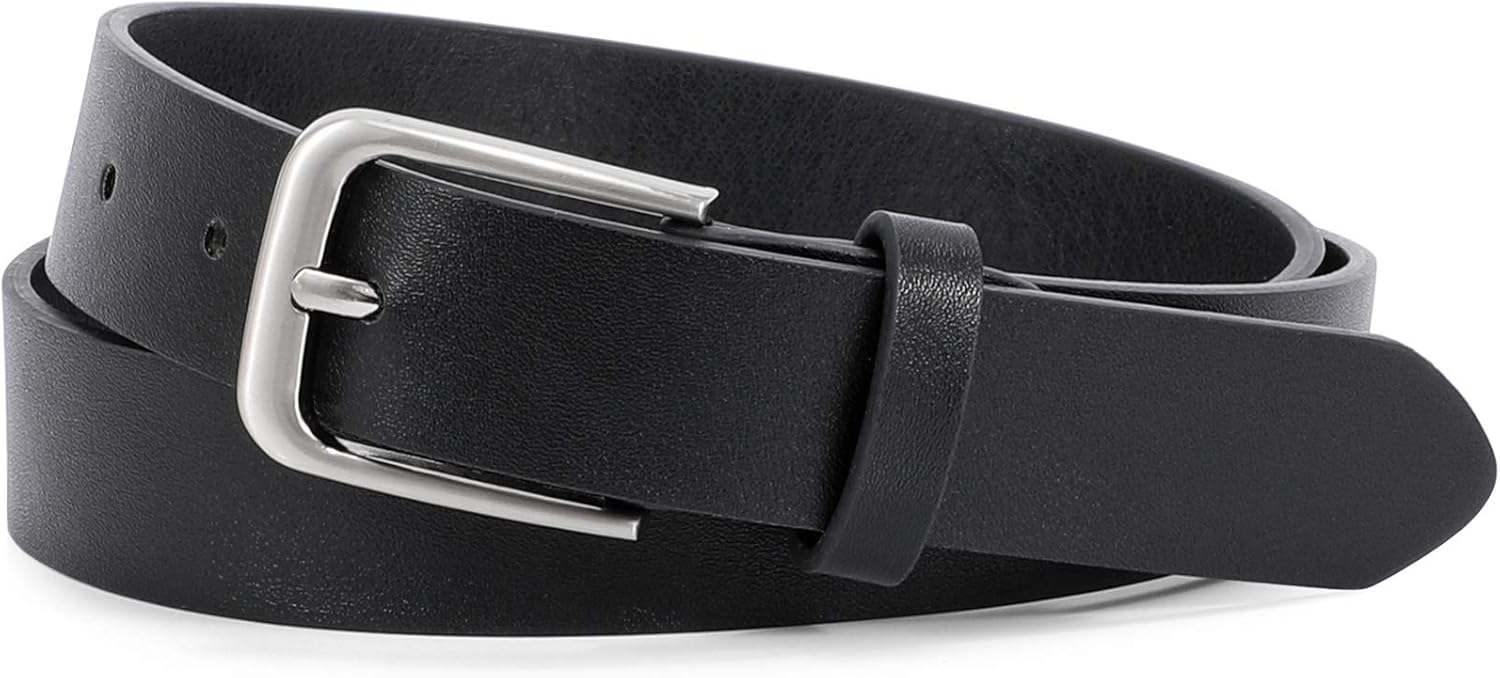 Women Casual Genuine Leather Belt for Jeans, WHIPPY Wide Ladies Waist Belts with Alloy Buckle 1.26 Inches Width Strap at  Women’s Clothing store