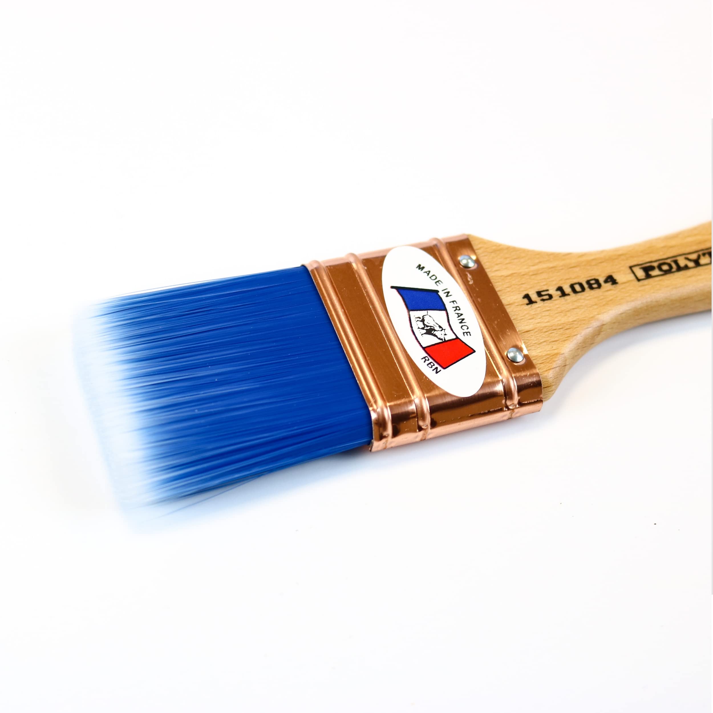 Polytop Spalter Brush 40 mm Blue / Made in France / Eco-Responsible / Ideal for Paints and Exterior Varnishes / Patios / Walls / Surfaces / Handmade / Reusable / Professional /