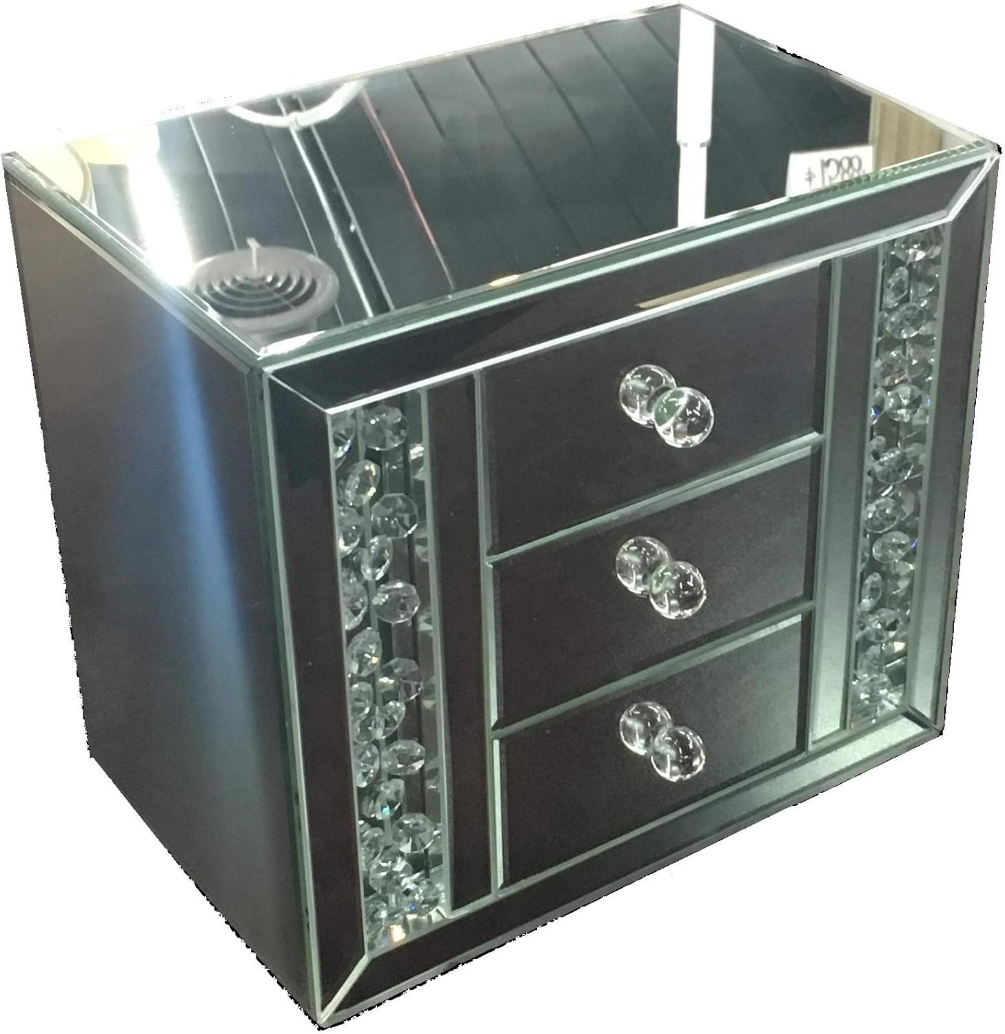 3 Drawer Glass Mirrored Jewelry Box Amazon.ca Jewelry
