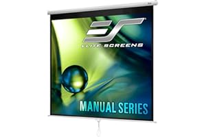 Elite Screens Manual, 71-inch 1:1, Pull Down Projection Manual Projector Screen with Auto Lock, M71XWS1