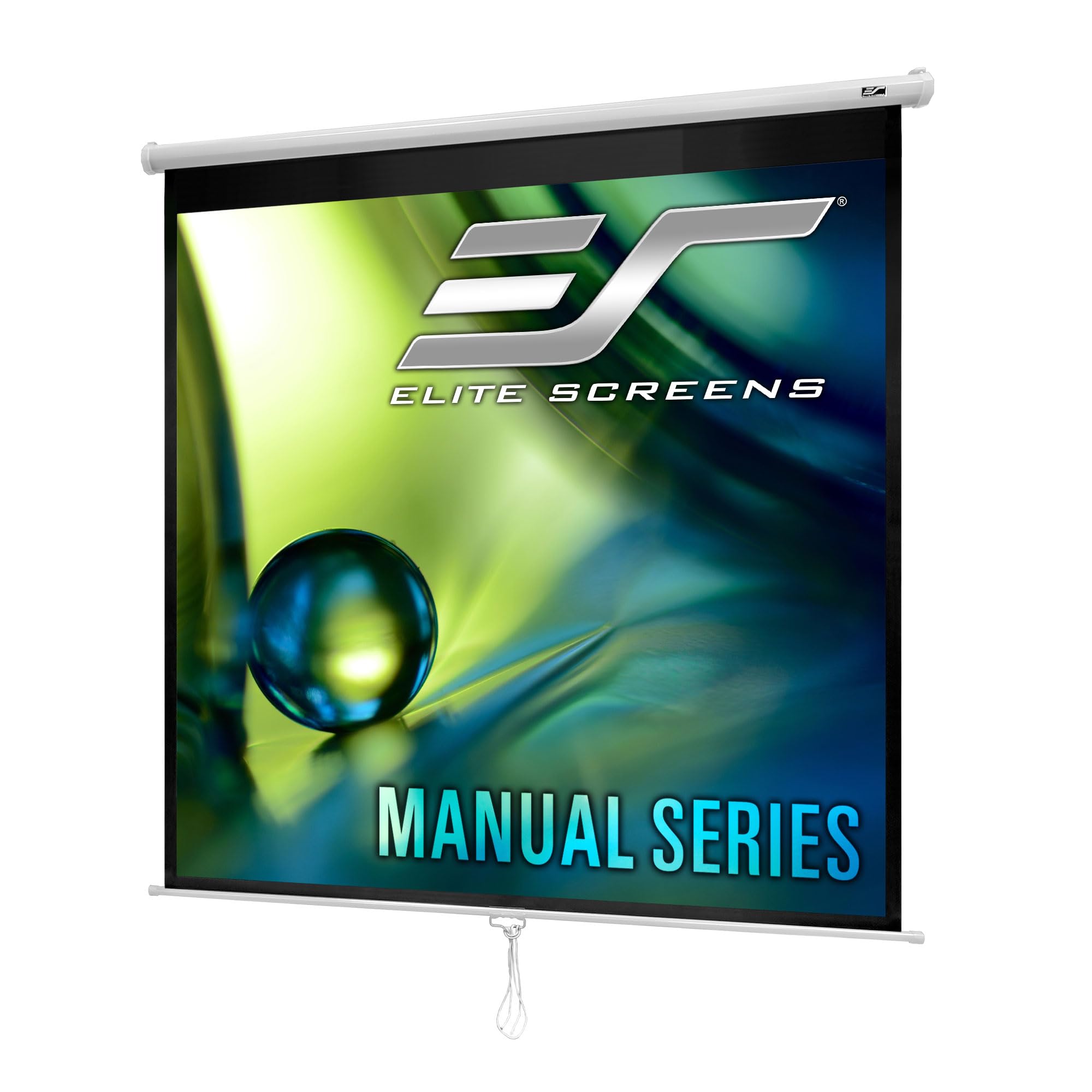 Elite Screens Manual Series, 71-INCH 1:1, Pull Down