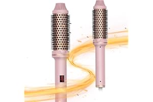 YITRUST 1.5 in Thermal Brush, 10 Temps LCD Display Up to 410°F Curling Brush Curling Iron Heated Curling Brush, Double PTC Ceramic Tourmaline Ionic Volumizing Brush, 110-240V Curling Comb Travel Curling Iron