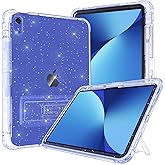 Rantice Case for iPad 11-Inch (A16) 11th Generation 2025 / iPad 10th Generation Case, Pencil Holder & Kickstand - Slim, Glittery and Shockproof Bumper for Women and Girls, Clear Glitter