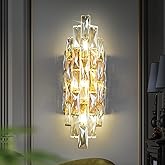 Modern Crystal Wall Sconces,Gold Wall Light Fixtures, Luxury Indoor Wall Lamp,Crystal Vanity Wall Mount Lamps,Wall Lighting f