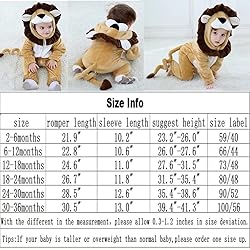 Baby Lion Costumes Unisex Toddler Outfit Halloween