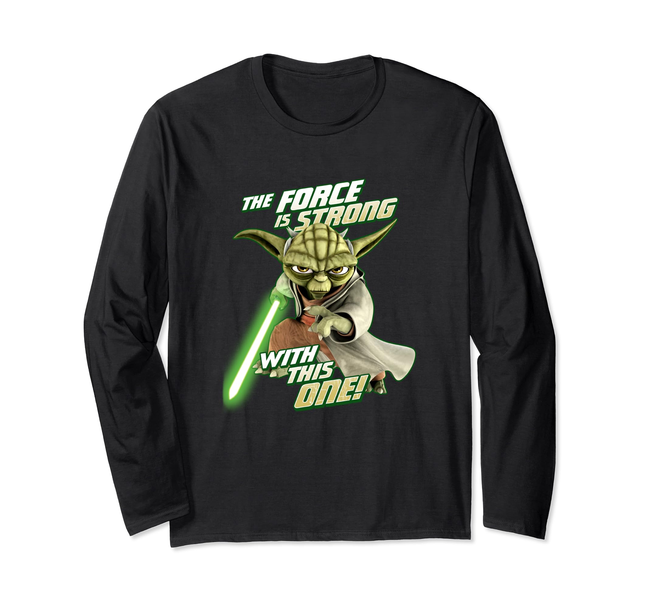 Star Wars Clone Wars Yoda Force Is Strong Long Sleeve T-Shirt