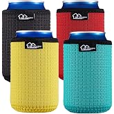 WK ieason 12oz Standard Can Sleeves Can Cooler Can Coolie Gift | Non-slip Neoprene Insulated Can Sleeves Coolers For Soda,Hard Seltzer,White Claw and More, 4pcs in One Package