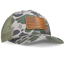 OOWEE American Flag Hat for Men | Leather Patch Hat