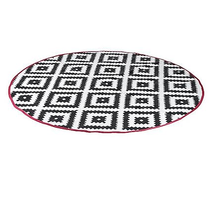 #0618 Vorzeltteppich Markisenteppich Rund 200 SCHWARZ Zeltteppich Zeltunterlage Outdoor Camping Vorzelt Teppich Campingteppic