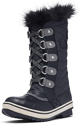 sorel black boots with fur