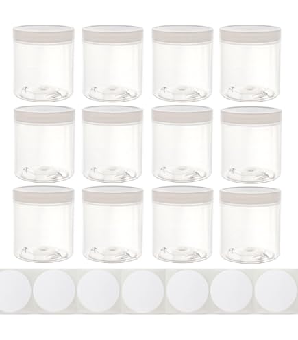 Pinnacle Mercantile Plastic Jars With Lids - 6 Pack 32oz Wide Mouth Food Storage Containers - Made In USA