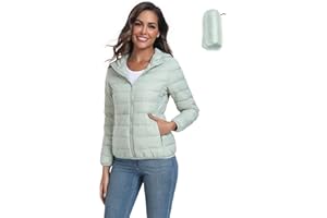 Valennia Women's Short Down Coat Packable Puffer Jacket With Hooded Winter Ultra Light Outerwear