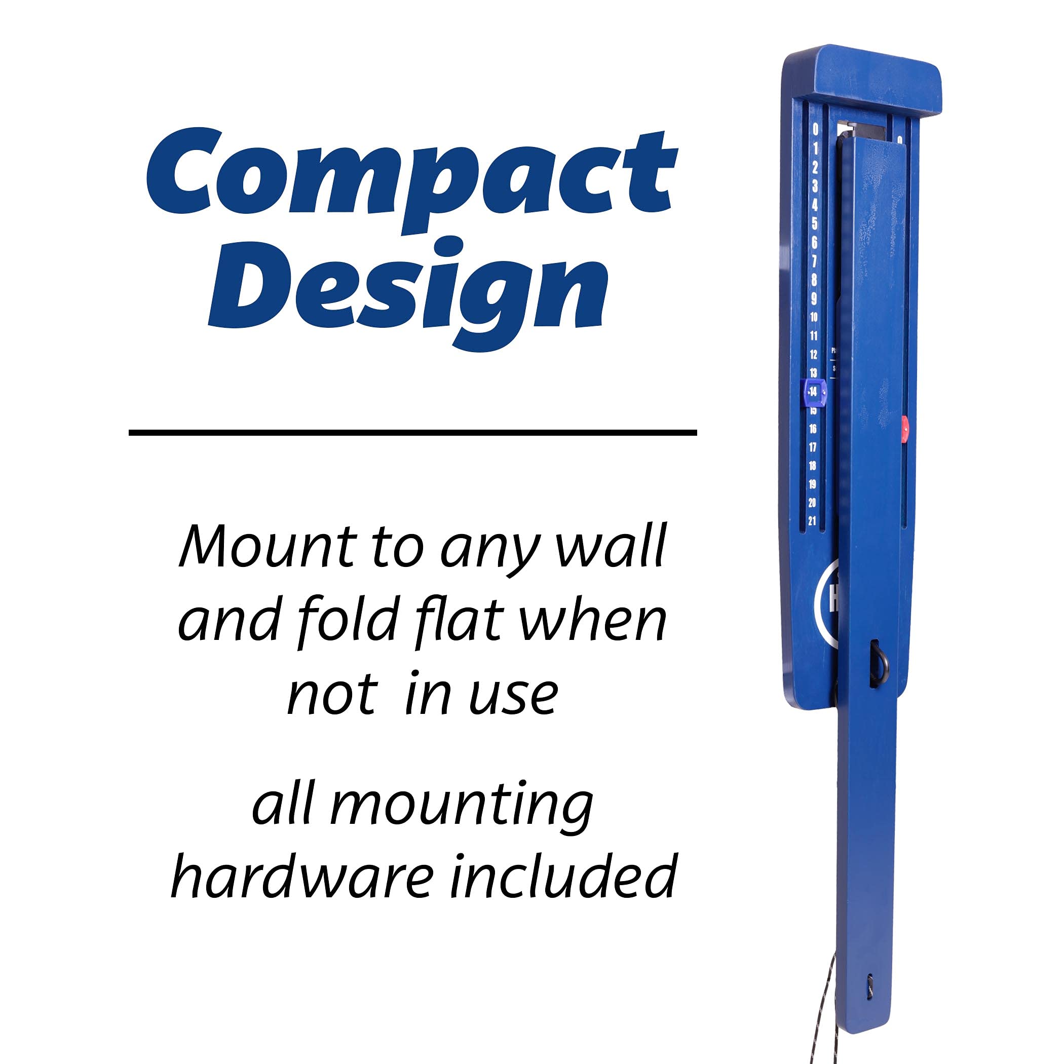GoSports GoSports Hook 21 Wall Mount Ring Swing Game - Play Indoors or Outdoors with Foldable Arm