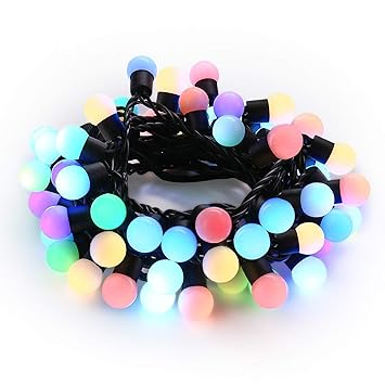 TIED RIBBONS 20 LED Colorful Decorative Globe Fairy String Lights with EU Plug for Decoration (Multicolour)