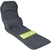 Bathland Full Body Bath Pillow for Tub - Extra Long & Thick Tub Pillow with Head, Back & Lumbar Support, 168 Non-Slip Suction Cups, Soft 5D Mesh Spa Cushion, Fits All Tubs-Gift for Soaking(Gray)