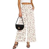 KUOTAI Womens Baggy Wide Leg Pants High Waisted Lounge Casual Loose Palazzo Trousers with Pockets
