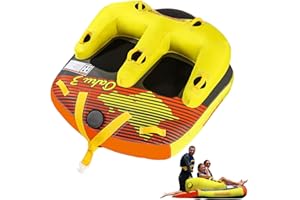 Swonder 3 Person Towable Tube for Boating with Sit & Kneel Positions, Heavy Duty 3 Rider Water Tubes for Boats to Pull for Youth Adult Watersports