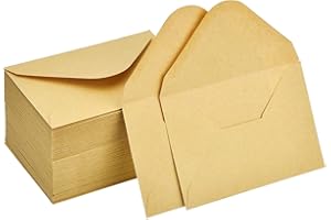 100 Pack Mini Kraft Envelopes Gift Card Envelopes Thanksgiving Envelopes Wedding Party Business Card Envelopes Small Parts Cl