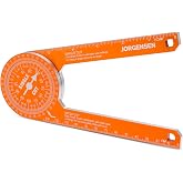 Jorgensen 7" Aluminum Miter Saw Protractor, Angle Finder Tool | Precision Laser Engraved Angle Finder for Carpenters &amp; Plumbers
